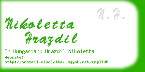 nikoletta hrazdil business card